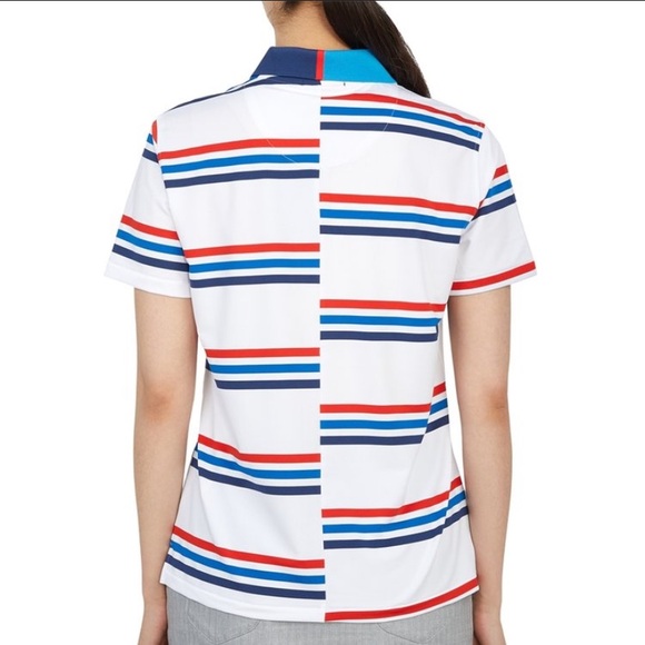 G/Fore Offset Stripe Golf Polo - Picture 2 of 5